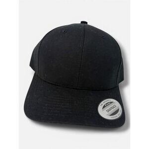 Yupoong YP Classics Blank Snapback Baseball Cap Lot of 8 Adjustable Black New